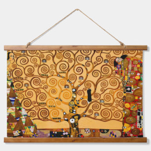 Levensboom van Gustav Klimt Fine Art Hangend Wandkleed