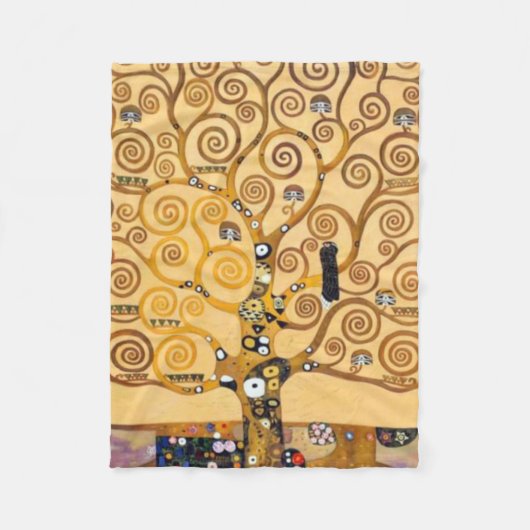 Levensboom van Gustav Klimt Fleece Deken (Voorkant)