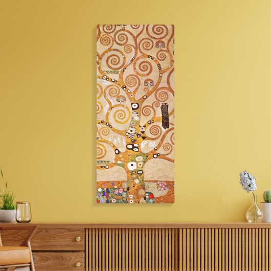 Levensboom van Gustav Klimt, gestileerde Art Nouve Canvas Afdruk (Insitu (Woonkamer))