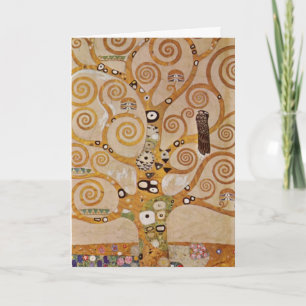 Levensboom van Gustav Klimt, gestileerde Art Nouve Kaart