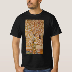 Levensboom van Gustav Klimt, gestileerde Art Nouve T-shirt