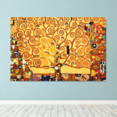 Levensboom van Gustav Klimt Grote Kunst Canvas Afdruk (Insitu (Houten vloer))