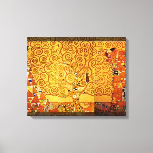 Levensboom van Gustav Klimt Nouveau Canvas Afdruk (Voorkant)