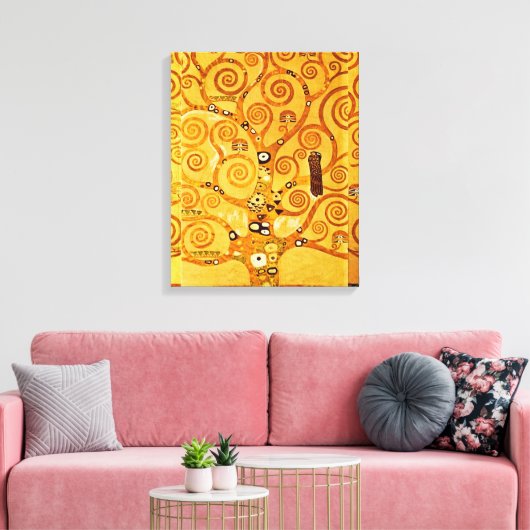 Levensboom van Gustav Klimt Nouveau Canvas Afdruk (Insitu (Woonkamer))