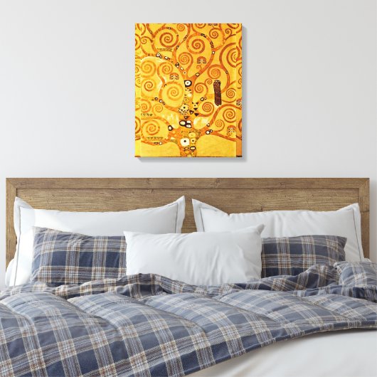Levensboom van Gustav Klimt Nouveau Canvas Afdruk (Insitu (Slaapkamer))
