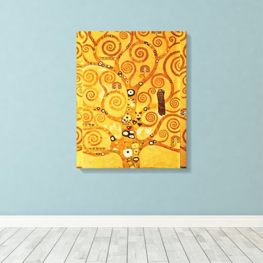 Levensboom van Gustav Klimt Nouveau Canvas Afdruk (Insitu (Houten vloer))