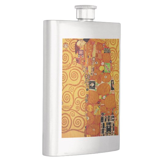 Levensboom van Gustav Klimt Nouveau Heupfles (Rechts)