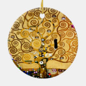 Levensboom van Gustav Klimt Nouveau Keramisch Ornament (Achterkant)