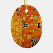 Levensboom van Gustav Klimt Nouveau Keramisch Ornament (Achterkant)