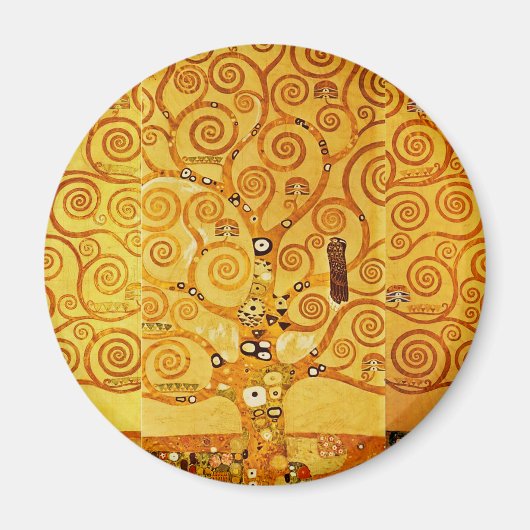 Levensboom van Gustav Klimt Nouveau Magneet (Voorkant)