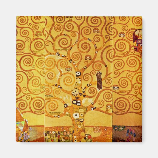 Levensboom van Gustav Klimt Nouveau Magneet (Voorkant)
