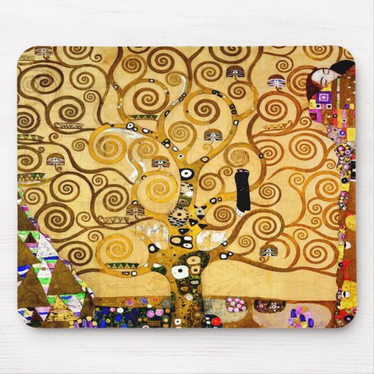 Levensboom van Gustav Klimt Nouveau Muismat (Voorkant)
