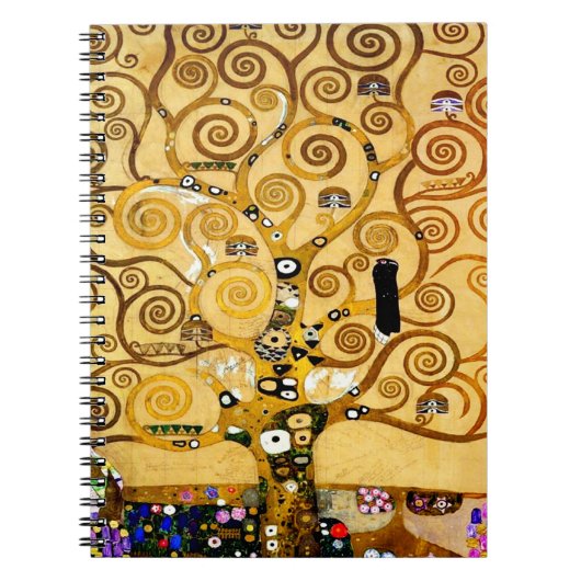 Levensboom van Gustav Klimt Nouveau Notitieboek (Voorkant)