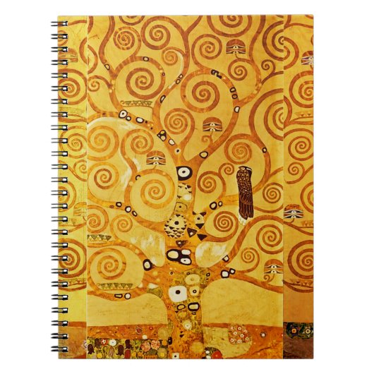 Levensboom van Gustav Klimt Nouveau Notitieboek (Voorkant)