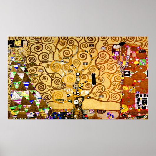 Levensboom van Gustav Klimt Nouveau Poster (Voorkant)