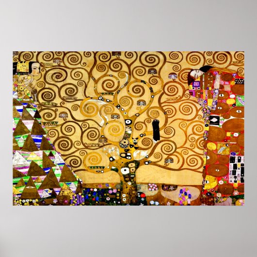 Levensboom van Gustav Klimt Nouveau Poster (Voorkant)
