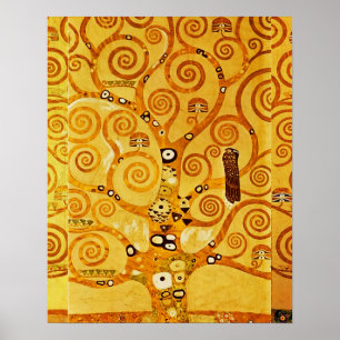 Levensboom van Gustav Klimt Nouveau Poster