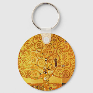Levensboom van Gustav Klimt Nouveau Sleutelhanger