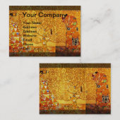 Levensboom van Gustav Klimt Nouveau Visitekaartje (Voorkant / Achterkant)