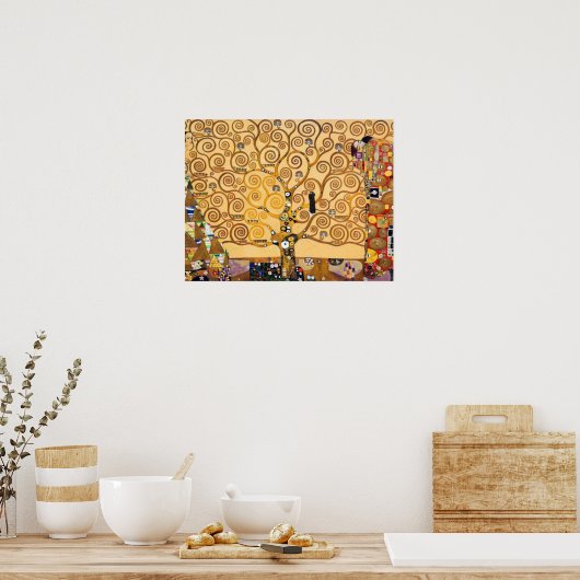 Levensboom van Gustav Klimt Poster (Keuken)