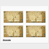 Levensboom van Gustav Klimt Rechthoekige Sticker (Vel)