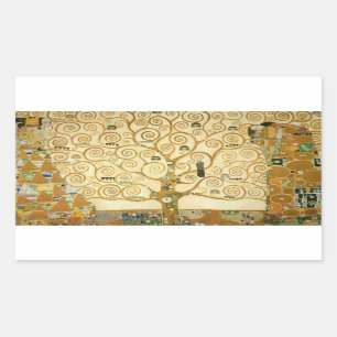 Levensboom van Gustav Klimt Rechthoekige Sticker