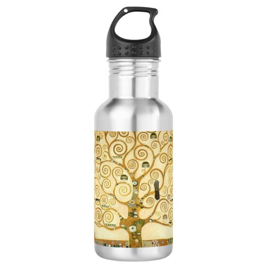 Levensboom van Gustav Klimt Waterfles (Voorkant)
