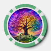 Levensboom van het bos poker chips (Achterkant)