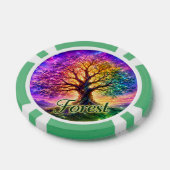 Levensboom van het bos poker chips (Enkel)