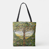 Levensboom | Venster Glas in lood Tiffany Tote Bag (Achterkant)