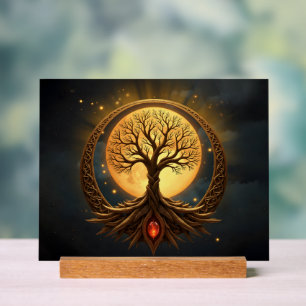 Levensboom – Verlicht door de Maan Acryl Bord