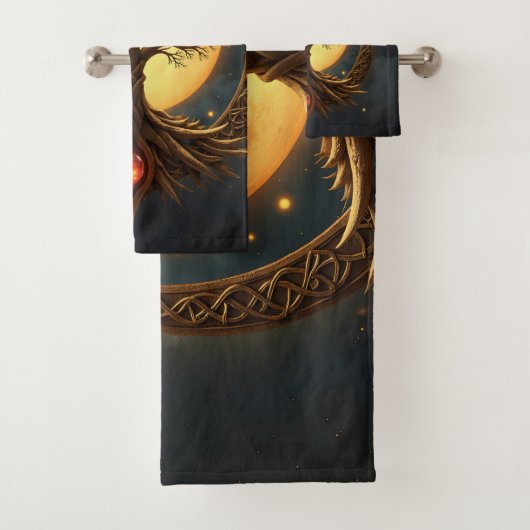 Levensboom – Verlicht door de Maan Bad Handdoek (Insitu)