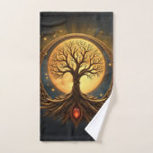 Levensboom – Verlicht door de Maan Bad Handdoek (Handdoek)