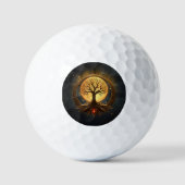 Levensboom – Verlicht door de Maan Golfballen (Voorkant)