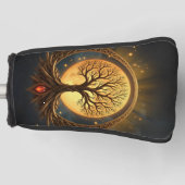 Levensboom – Verlicht door de Maan Golfheadcover (Voorkant)