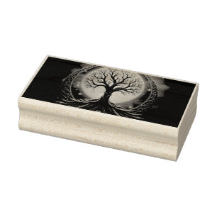 Levensboom – Verlicht door de Maan Rubberstempel
