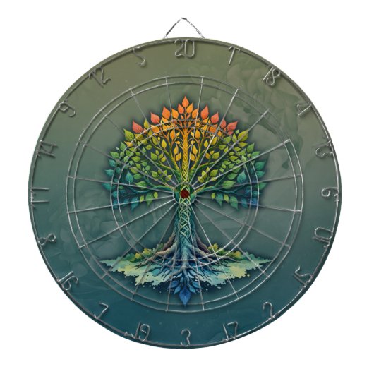 Levensboom Verschuivende Dageraad  Dartbord (Voorkant)