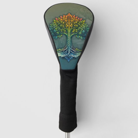 Levensboom Verschuivende Dageraad Golfheadcover (Voorkant)