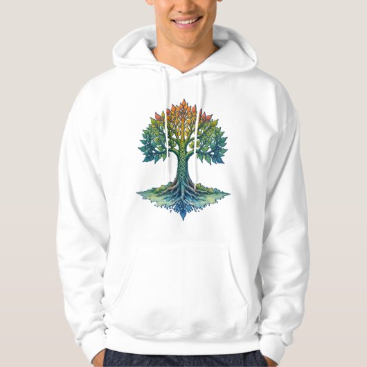 Levensboom Verschuivende Dageraad Hoodie (Voorkant)