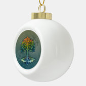 Levensboom Verschuivende Dageraad Keramische Bal Ornament (Rechts)
