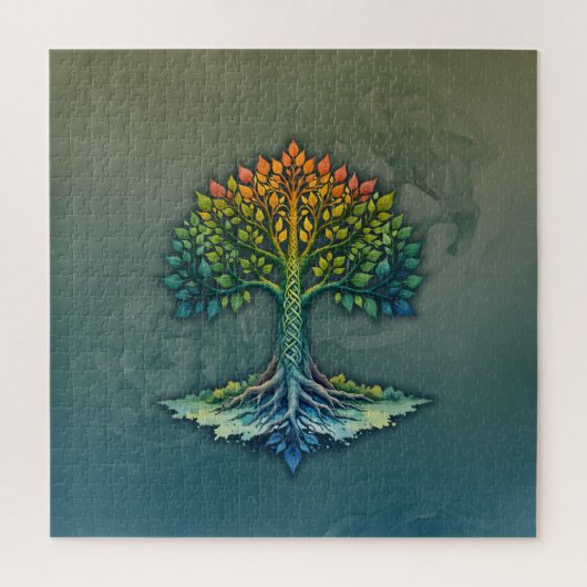 Levensboom Verschuivende Dageraad Legpuzzel (Verticaal)