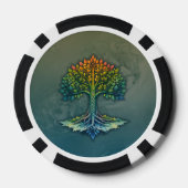 Levensboom Verschuivende Dageraad Poker Chips (Achterkant)