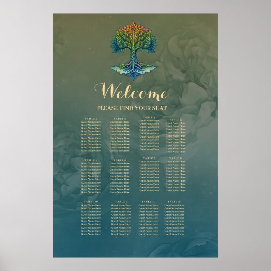 Levensboom Verschuivende Dageraad Poster (Voorkant)