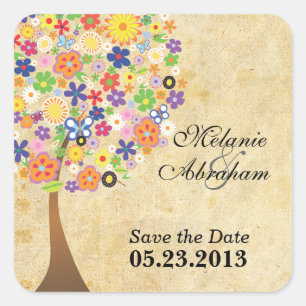 Levensboom Vierkante Sticker