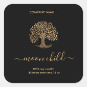 Levensboom Vierkante Sticker (Voorkant)