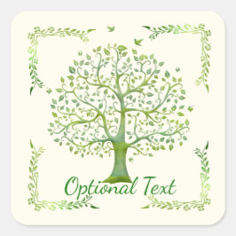 Levensboom Vierkante Sticker