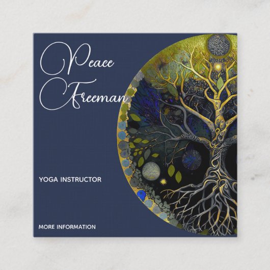 Levensboom Vierkante Visitekaartje (Voorkant)