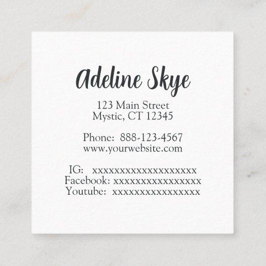 Levensboom Vierkante Visitekaartje (Achterkant)