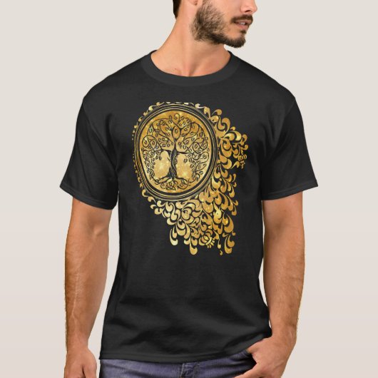 Levensboom Viking Midgard Thor Walhalla Noords w T-shirt (Voorkant)