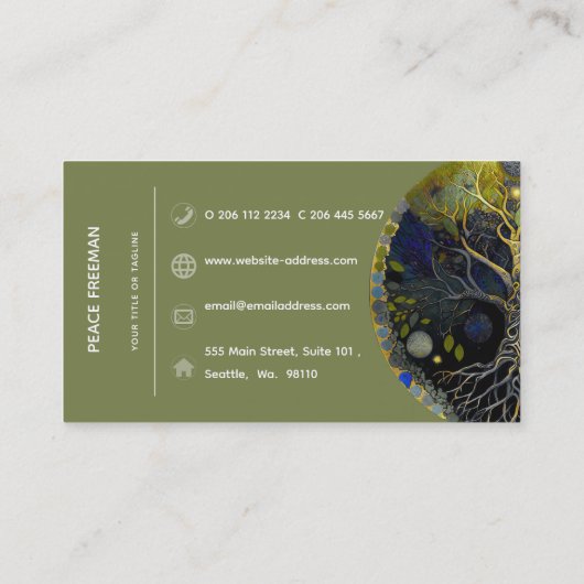 Levensboom Visitekaartje (Achterkant)